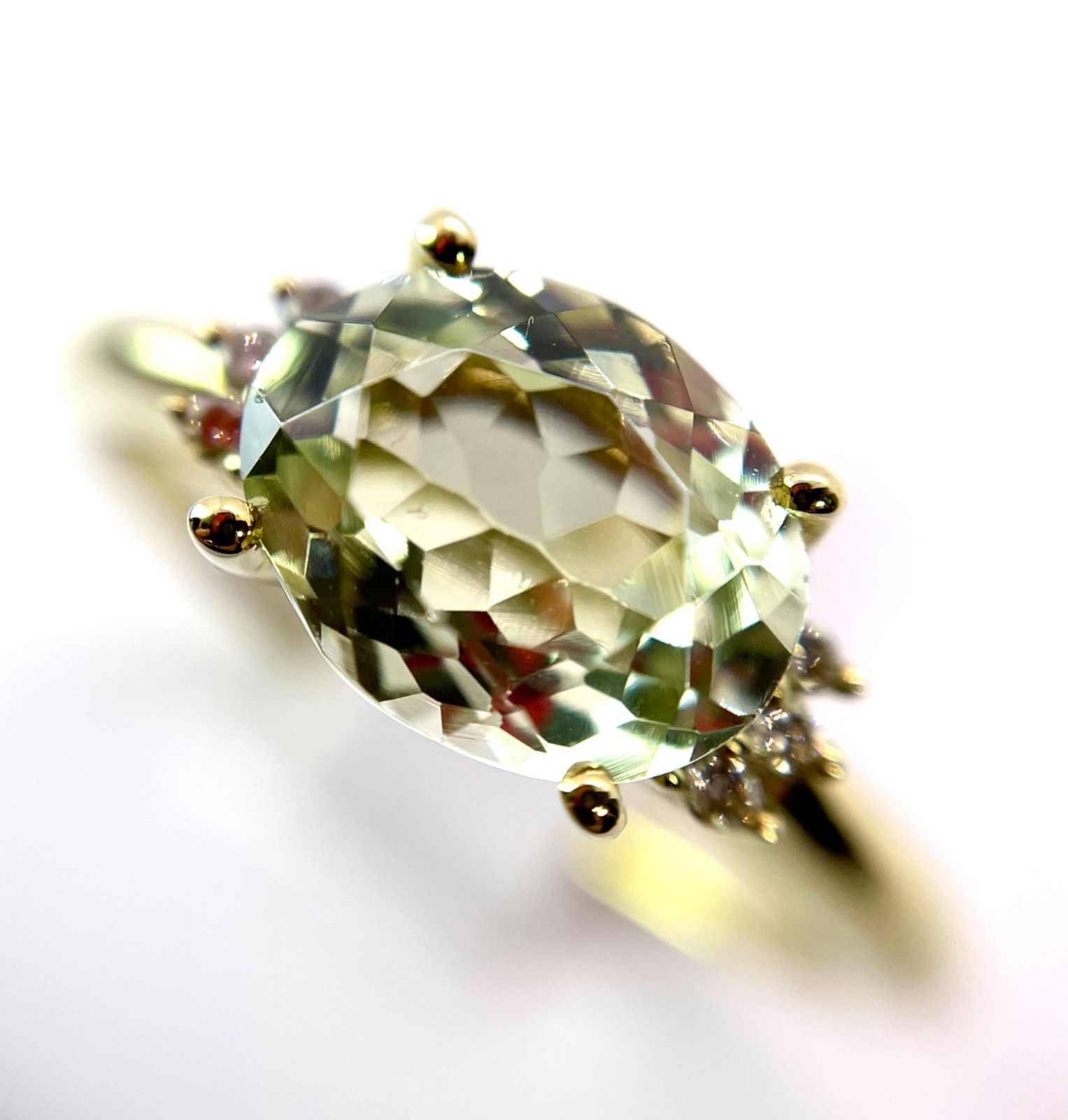 GSTV◇K18YG*18号*シリマナイトリング*1.5ct*指輪*ダイヤモンド - メルカリ