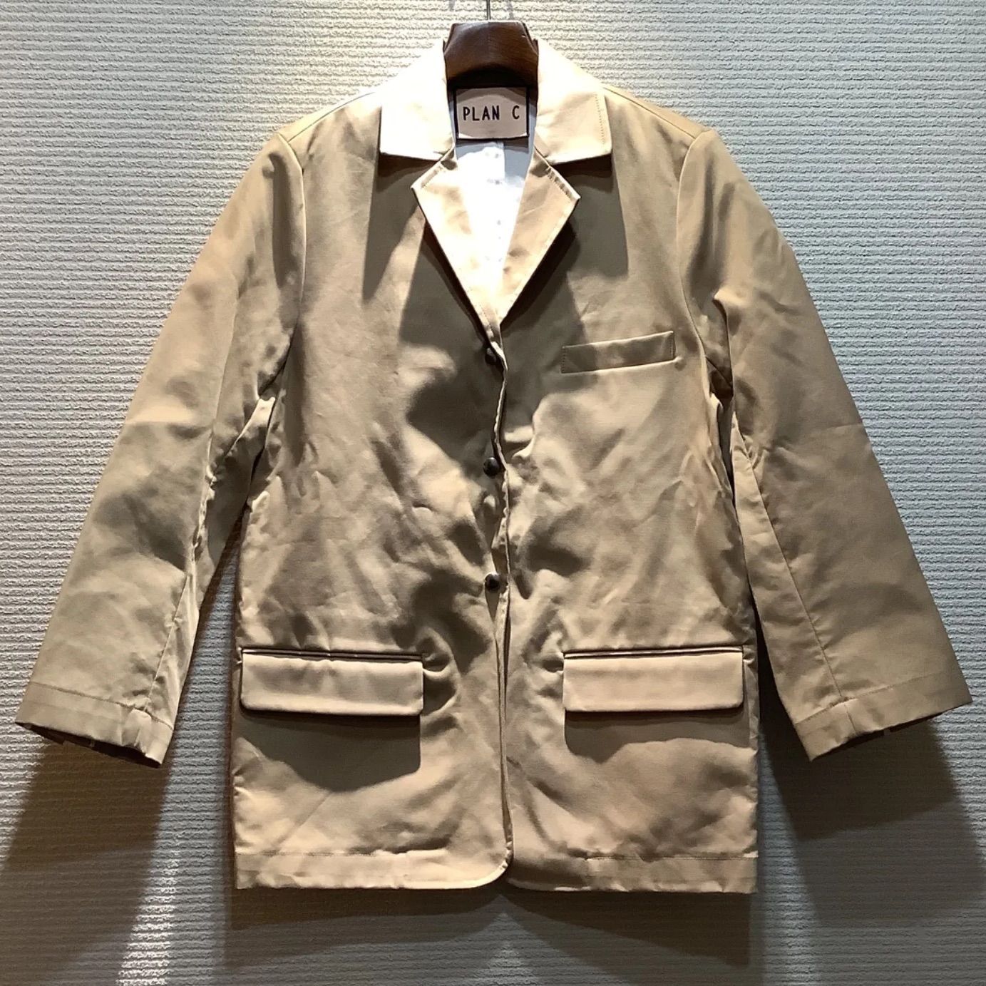 美品 PLAN C プランシー コットンジャケット テーラードジャケット  