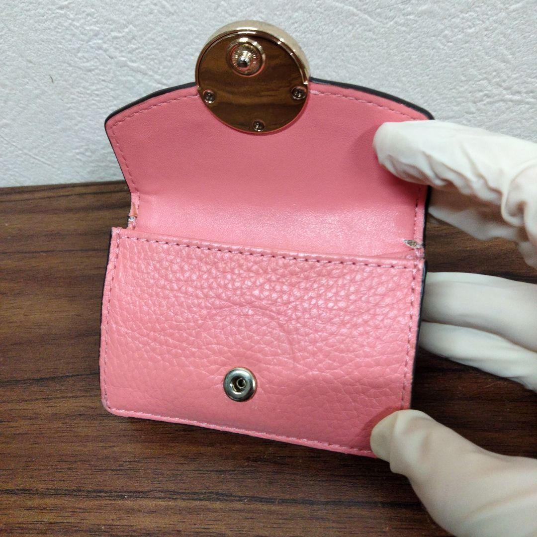 N-3094] マイケルコース MK 三つ折り財布 ピンク - メルカリ