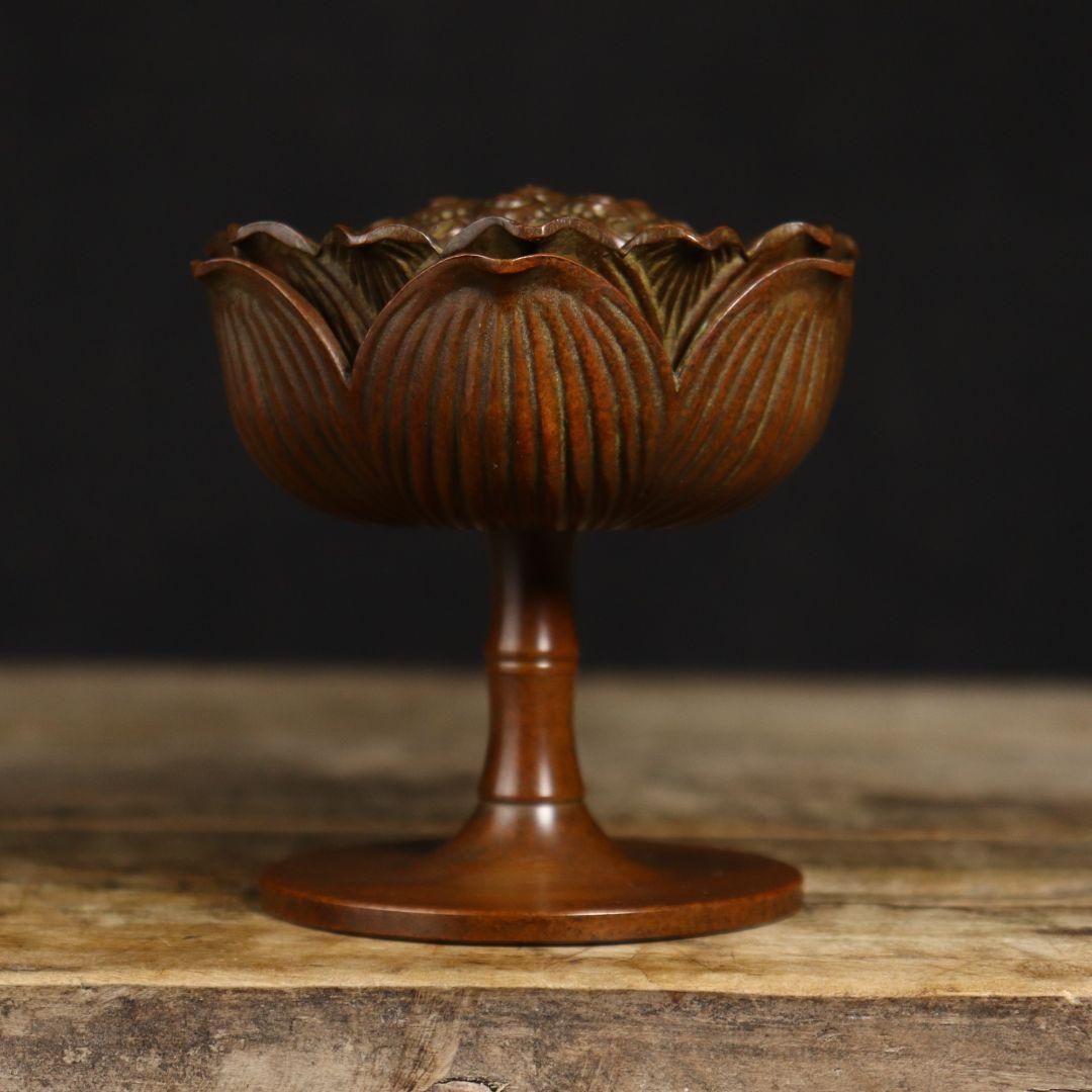 銅細工 宝蓮灯蓮香炉 盤香炉 香道具 装飾品 工芸品 美術品 置物 銅細工 宝蓮灯蓮香炉 盤香炉 香道具 装飾品 工芸品 美術品 置物