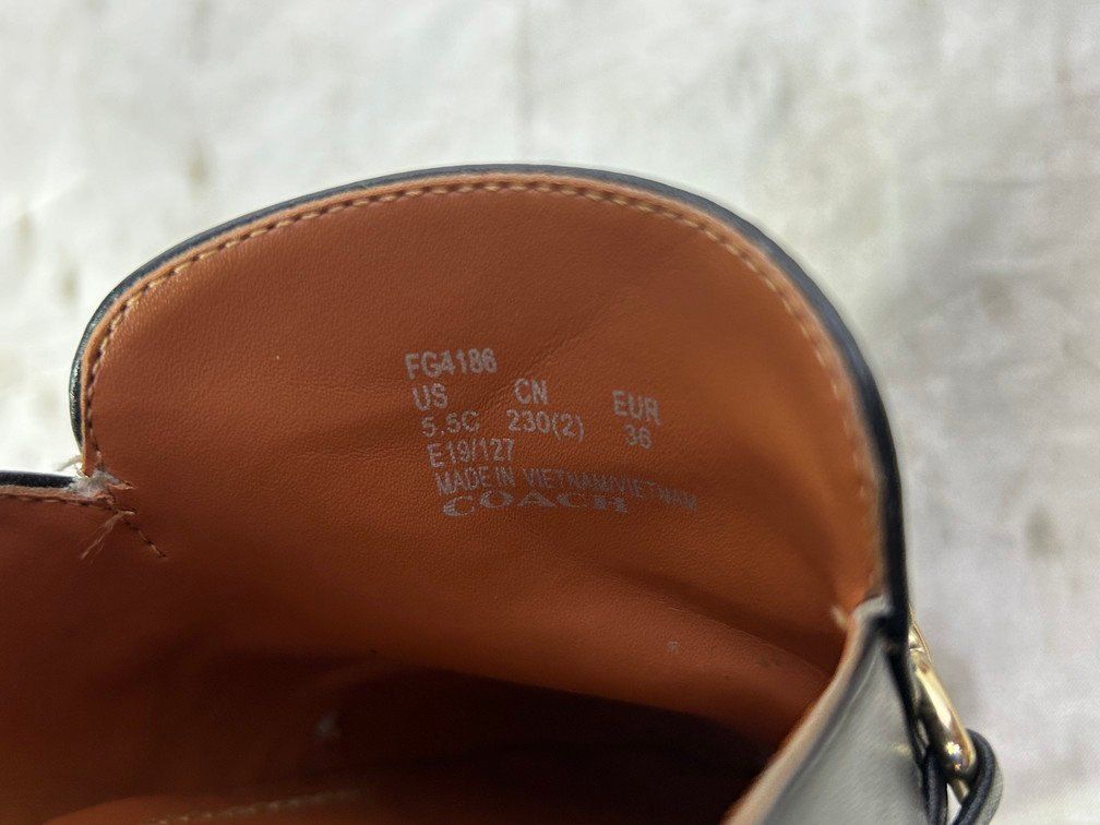 COACH コーチ SOFI SLIDE レザー フラット レザーサンダル