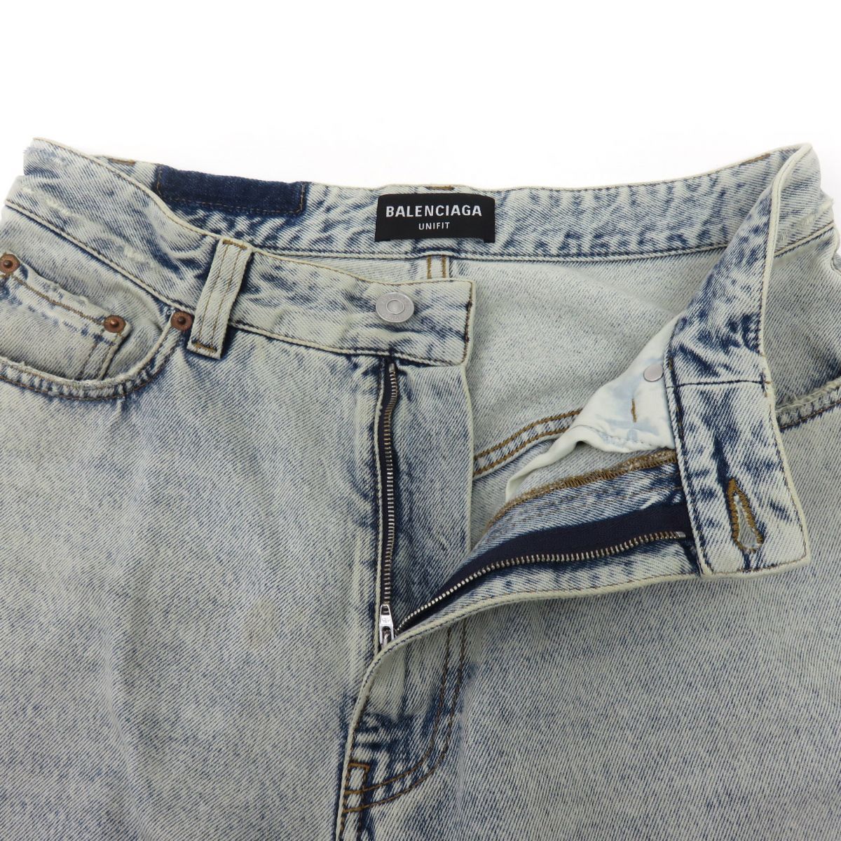 BALENCIAGA バレンシアガ プルアップ ワイドバギーデニムパンツ BALENCIAGA バレンシアガ プルアップ ワイドバギーデニムパンツ