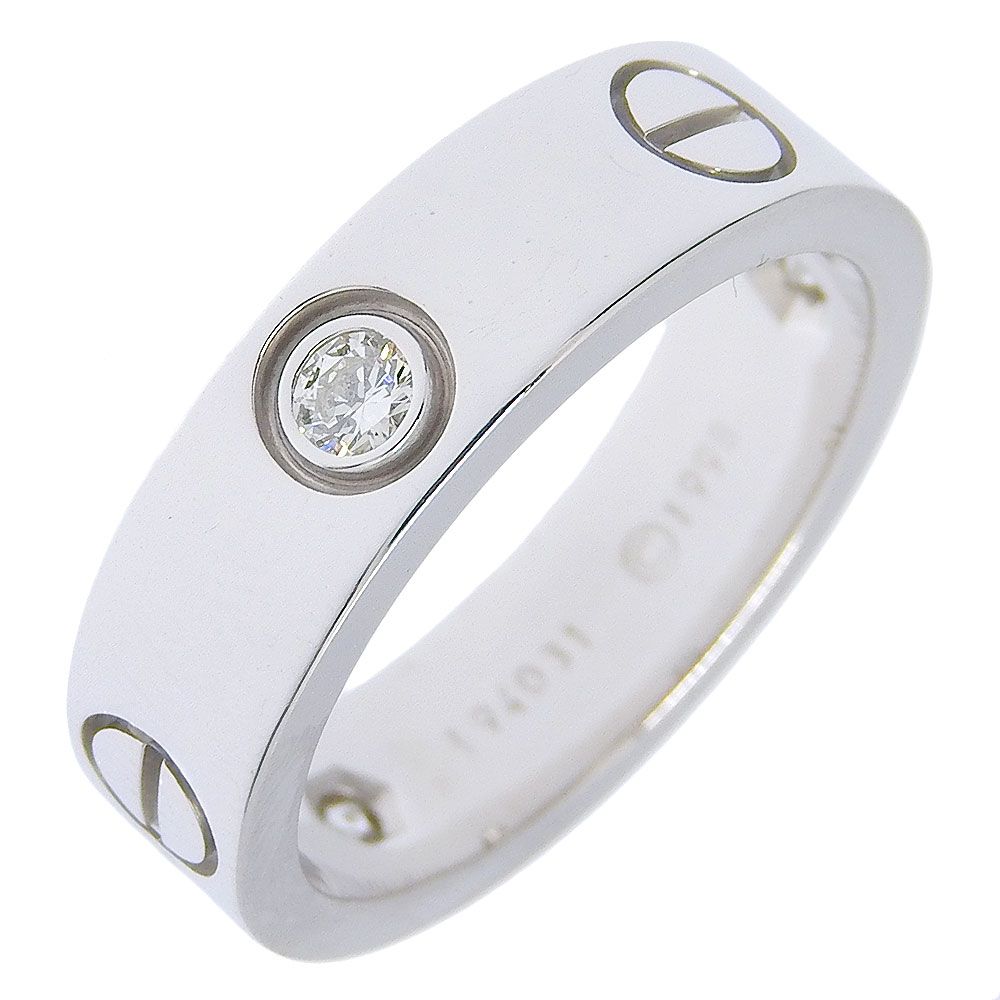 CARTIER】カルティエ ラブリング ハーフダイヤ K18ホワイトゴールド