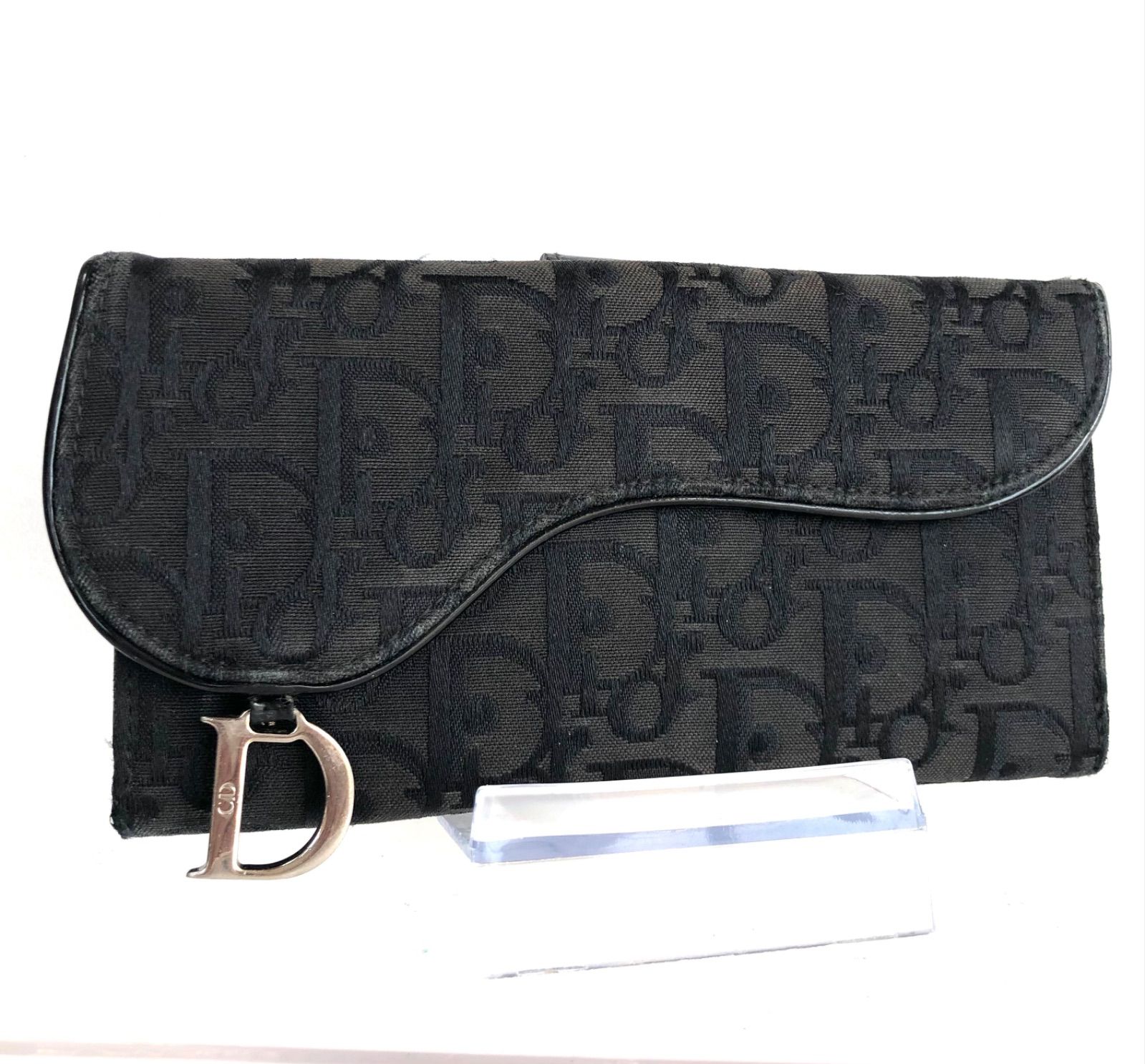 希少 Dior ディオール トロッター サドル D金具 長財布 キャンバス Christian Dior - Dior クリスチャン ディオール トロッター