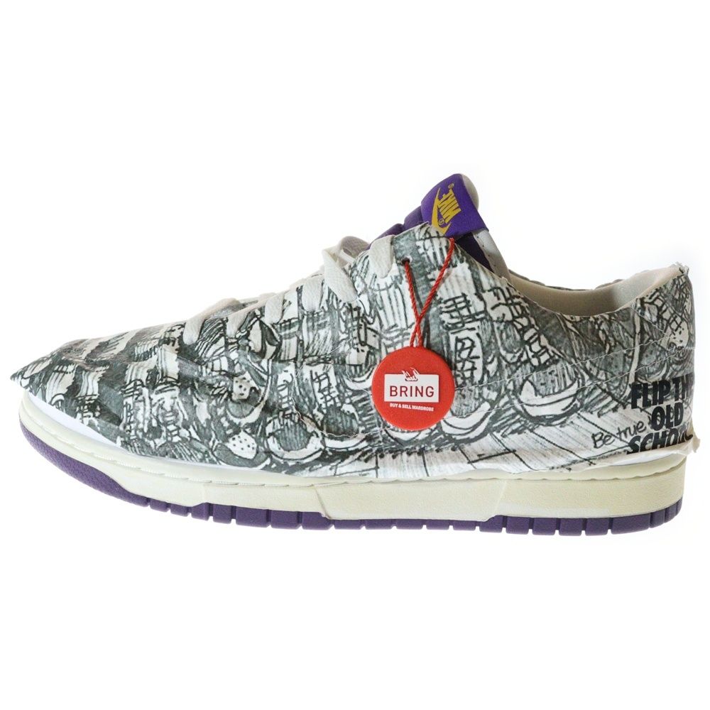 NIKE (ナイキ) WMS Dunk Low Made You Look ダンク ロー メイドユールック ローカットスニーカー US11.5/28.5cm DJ4636-100 パープル/ホワイト