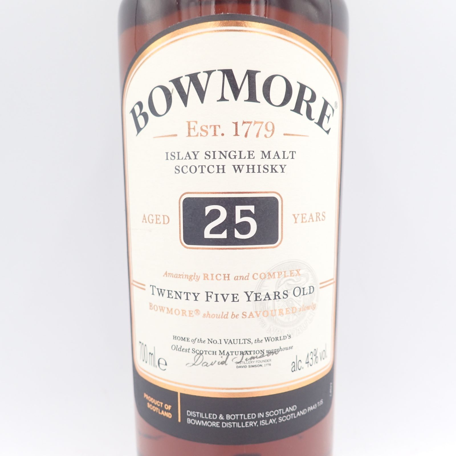 ボウモア 25年 700ml 43％ BOWMORE【X1】 - メルカリ