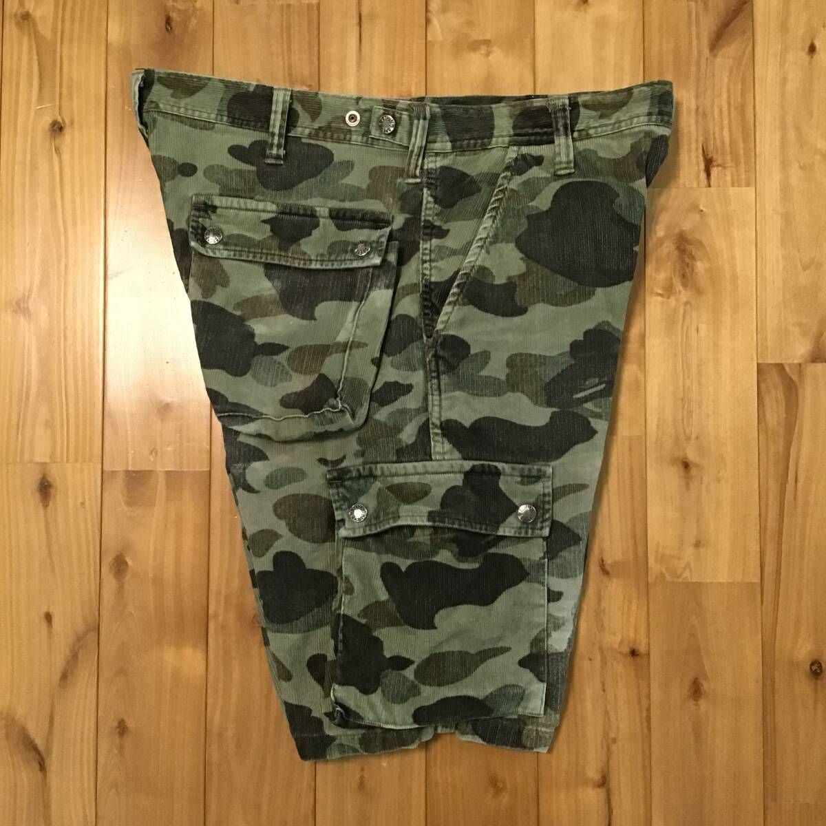  初期 コーデュロイ カーゴ ハーフパンツ Lサイズ a bathing ape cargo shorts 1 st camo エイプ ベイプ アベイシングエイプ NIGO ショートパンツ ハーフパンツ パンツ