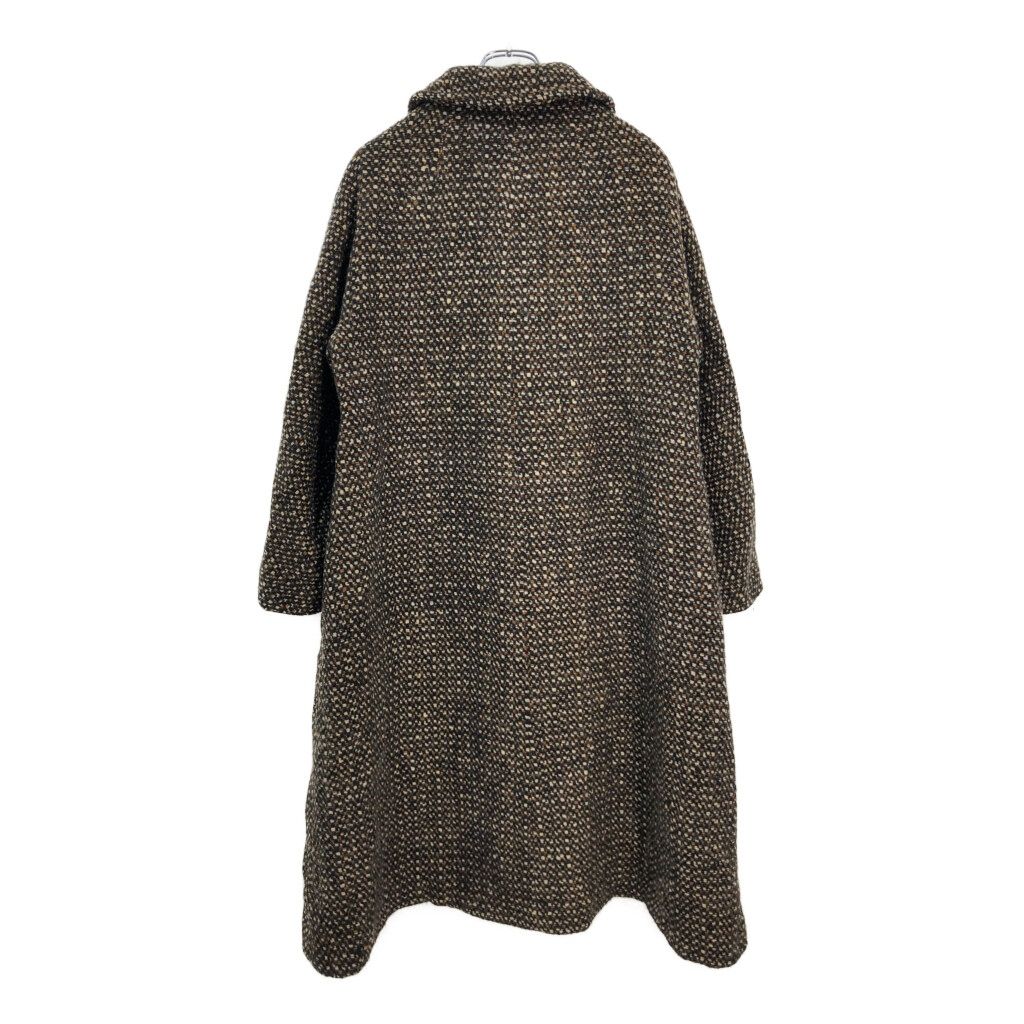 60年代 イングランド製 Aquascutum アクアスキュータム ウール ツイードコート ヴィンテージ ブラウン レディース 14 古着 V5979