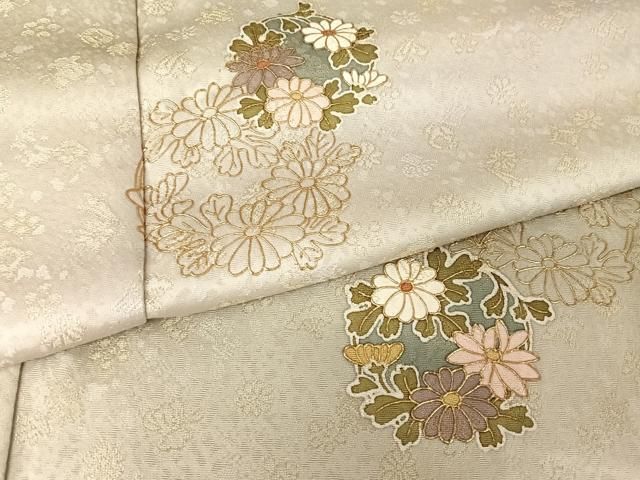 平和屋着物○世界的友禅作家 千地泰弘 訪問着 花丸文 暈し染め 金彩 金