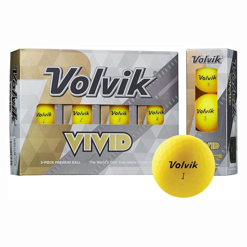 ボルビック 2022年 Volvik ゴルフボール VIVID 22 イエロー 1ダース(12個入) [12個入]