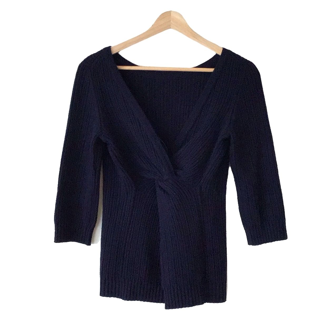 CHANEL - CHANEL(シャネル) 七分袖セーター サイズ36 S レディース - P42912 ダークネイビー カシミヤ/2011年 CHANEL(シャネル) 七分袖セーター サイズ36 S レディース
