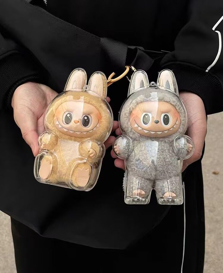 2個セット 保護ケース Labubu透明 立ち 座り 保護カバー 保護