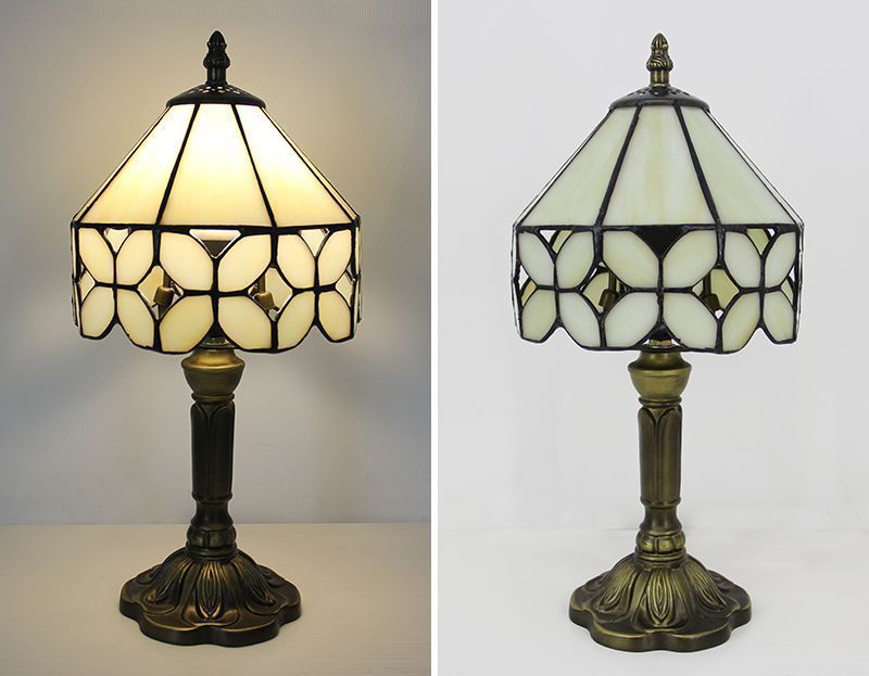 LEDテーブルランプ ステンドグラス 照明クラシック ヨーロッパ 手作り TD81