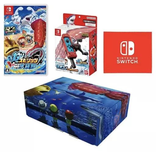 ニンテンドースイッチソフト 釣りスピリッツ 釣って遊べる水族館 サオコンセット オリジナルボックス