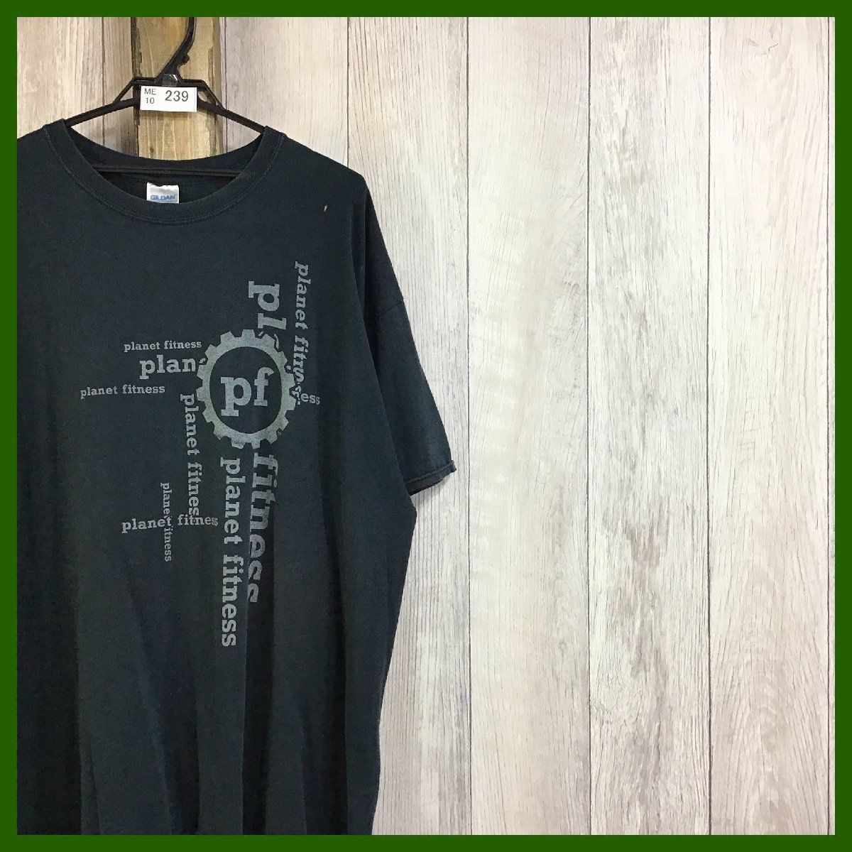 planet fitness 半袖プリントTシャツ ブラック ビッグサイズ