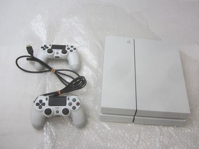 ゲーム プレイステーション4 PS4本体 CUH-1200A グレイシャーホワイト 動作品 周辺機器付き