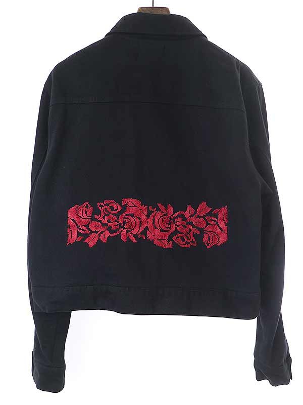 ADISH アディッシュ 18SS パレスチナ刺繍ジップブルゾン ブラック L 
