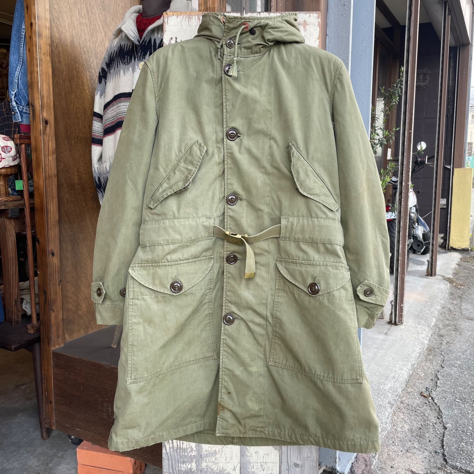 【Vintage M-47】50s アメリカ軍 M47 1952年 オーバーコート パイルライニング付き ミリタリージャケット 古着