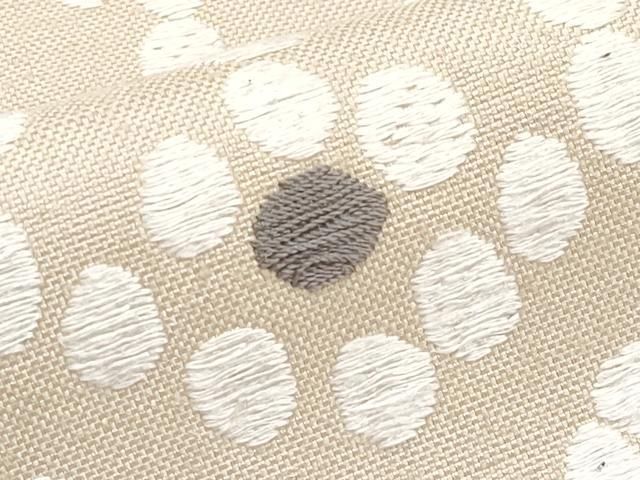 平和屋本店□極上 洛風林 工芸帯地 九寸名古屋帯 唐織 紬地 菱吉祥文