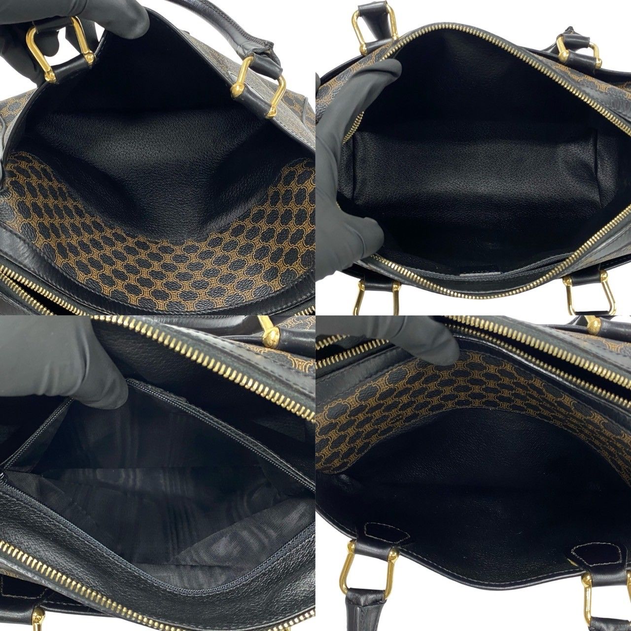 ほぼ未使用 CELINE セリーヌ ヴィンテージ マカダム ブラゾン 柄