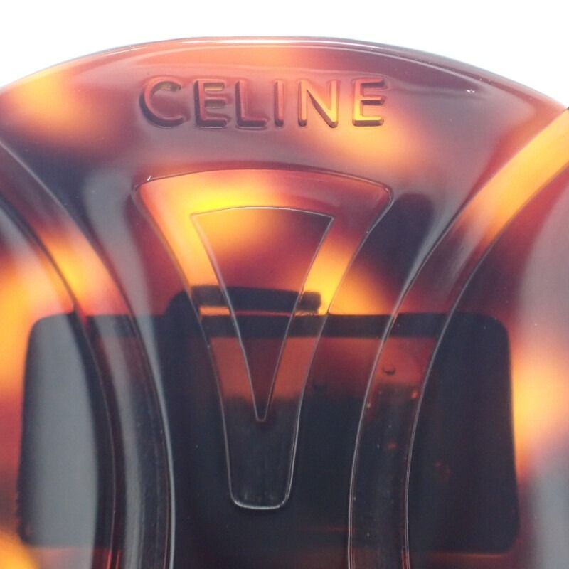 CELINE ラージ ヘアクロー / アセテート ヘアクリップ　カーキ CELINE】ラージヘアクロー ヘアクリップ 46Y856CST.19DT ヘア