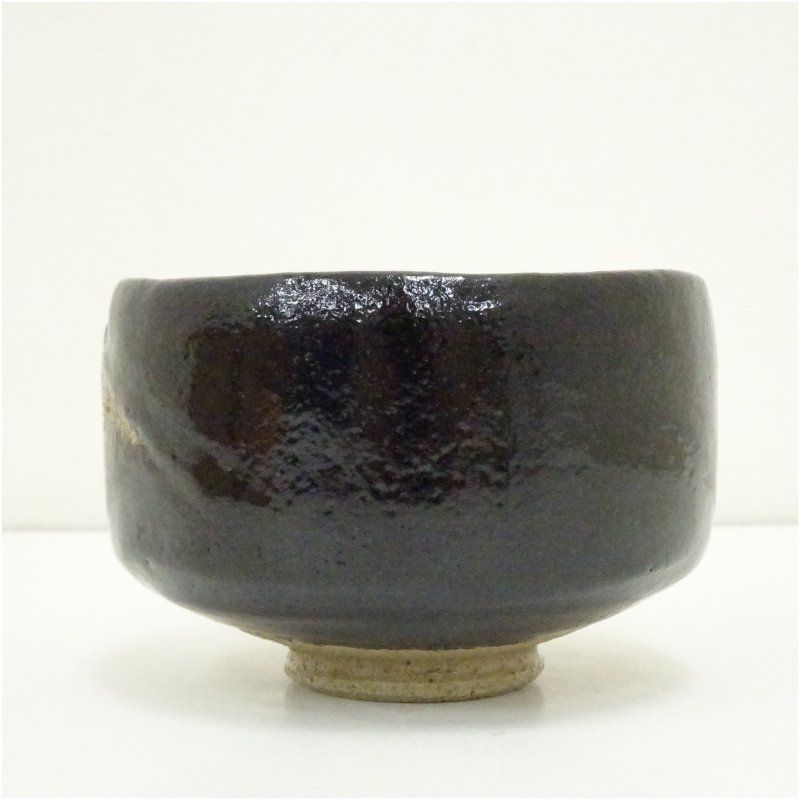 京焼 佐々木松楽造 富士に森黒茶碗（共箱） 茶道 抹茶 おしゃれ 抹茶