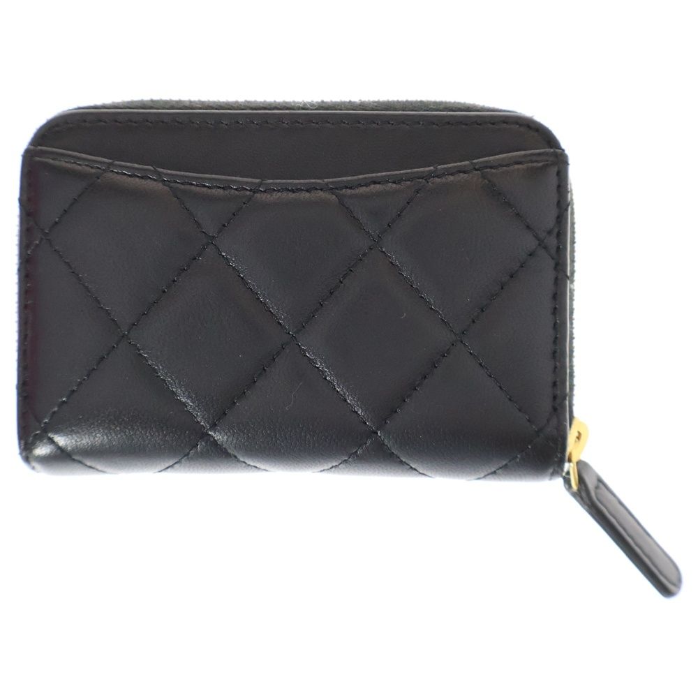 CHANEL シャネル マトラッセ コインケース 財布 ミニ ラムスキン ブラック ゴールド金具