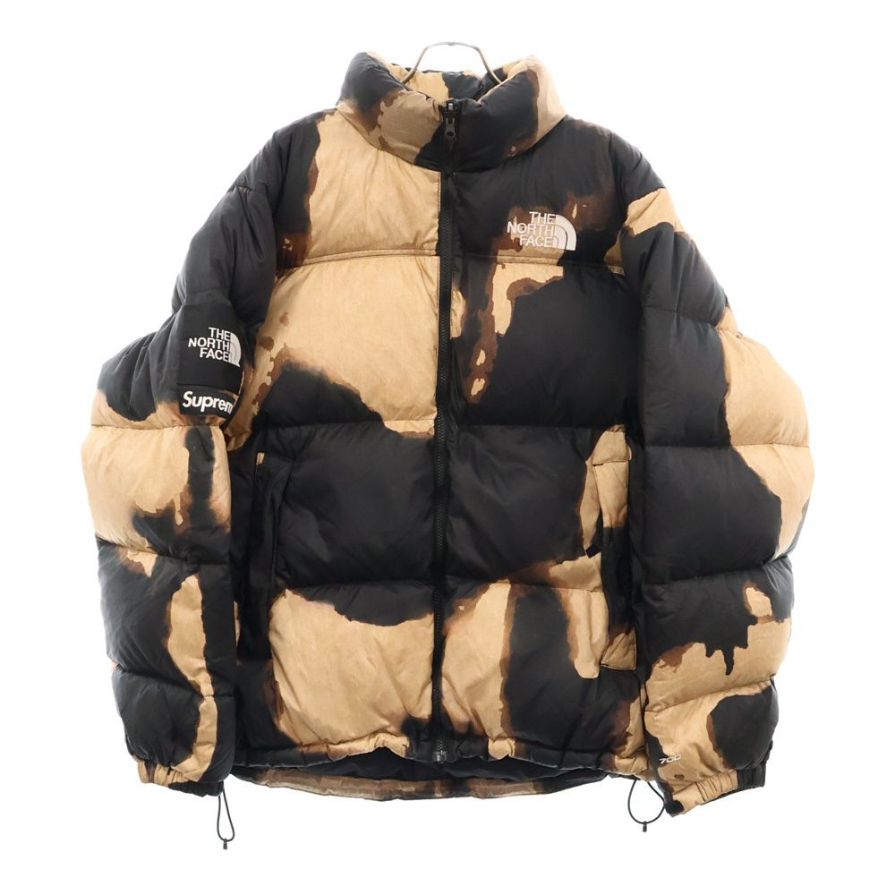 SUPREME シュプリーム 21AW×THE NORTH FACE Bleached Denim Print Nuptse Jacket ノースフェイス ブリーチデニムプリントヌプシダウンジャケット ND52100I ブラック