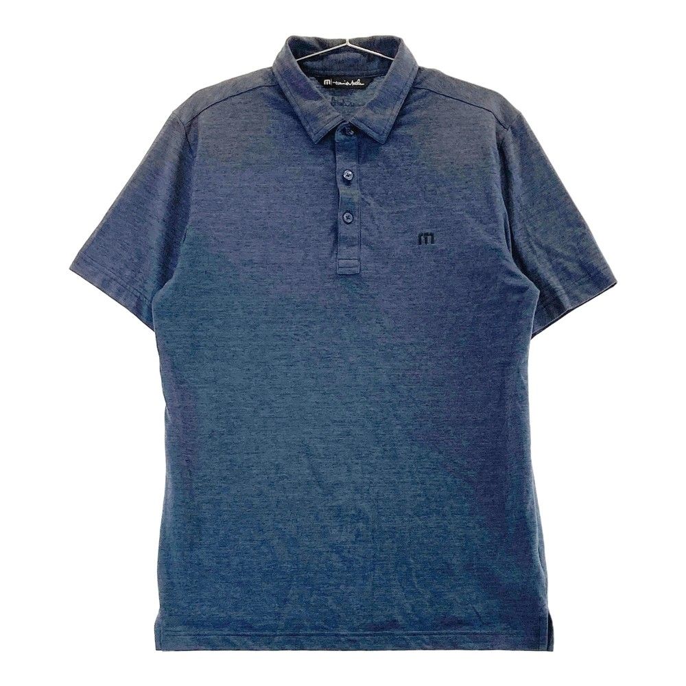サイズ：M TRAVIS MATHEW トラビスマシュー  半袖ポロシャツ ボーダー柄 ネイビー系 [240101425204] ゴルフウェア メンズ ストスト TRAVIS MATHEW トラビスマシュー 半袖ポロシャツ ボーダー柄