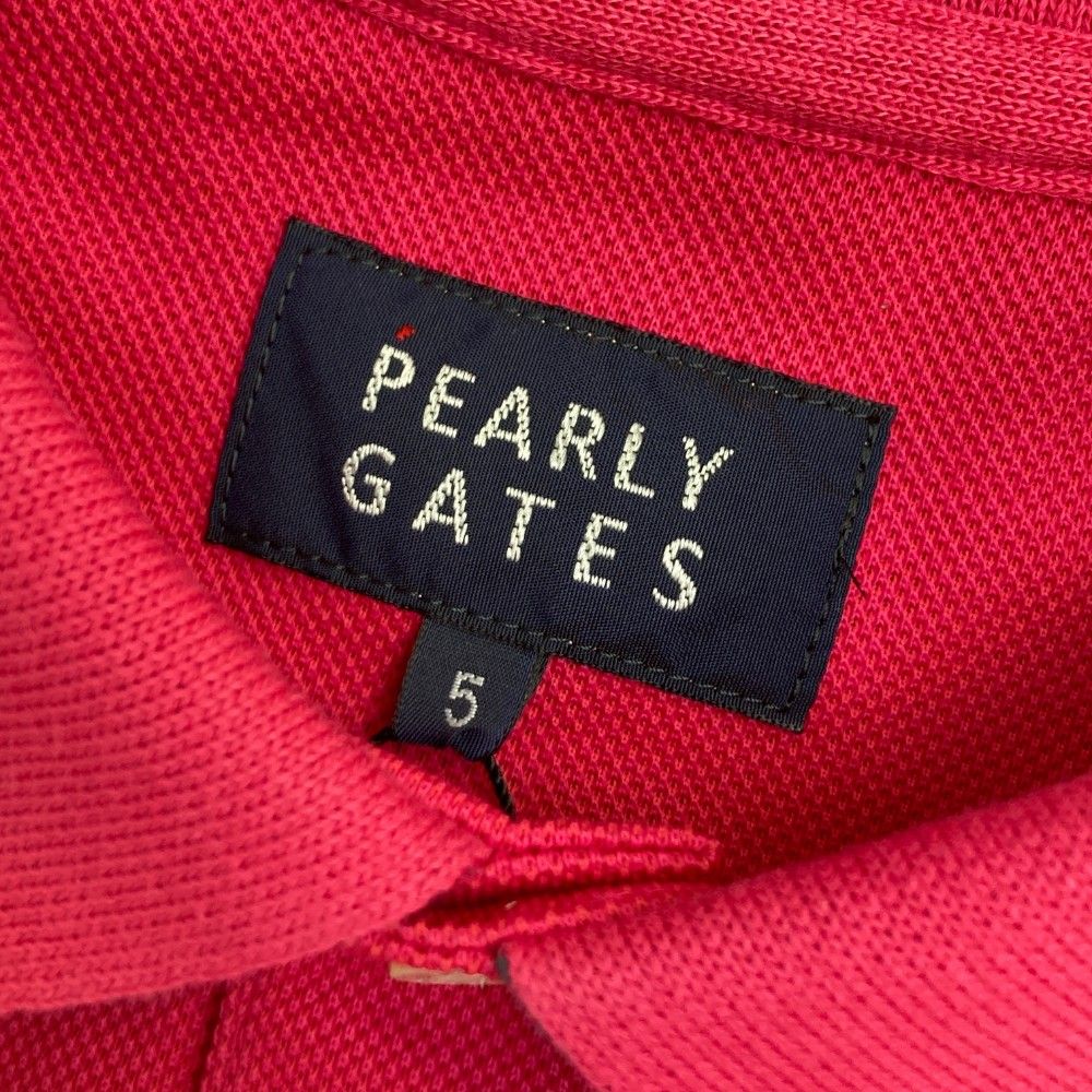 サイズ：5 PEARLY GATES パーリーゲイツ  半袖ポロシャツ  ピンク系 [240101424149] ゴルフウェア メンズ ストスト 新品】PEARLY GATES パーリーゲイツ 半袖ポロシャツ ピンク系 5