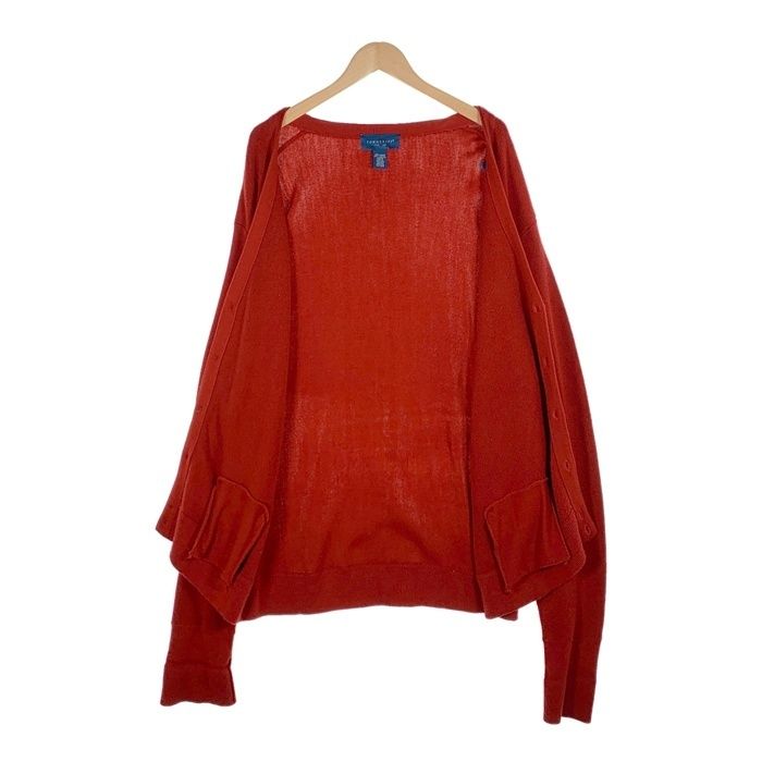 80's TOWNCRAFT タウンクラフト アクリルニット カーディガン レッド