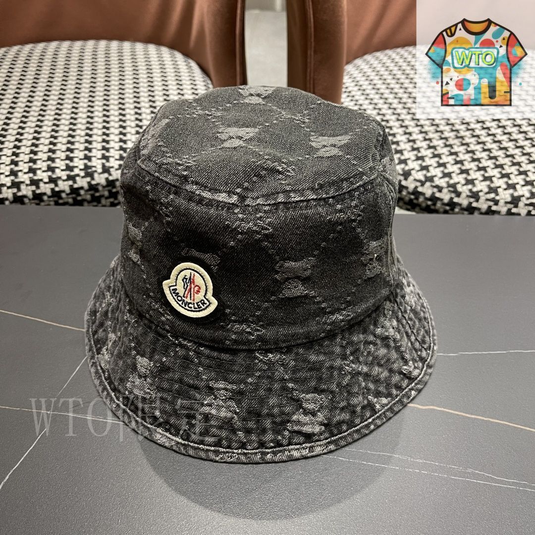 お買い得！！★ モンクレール ★ デニム バケット ハット Moncler バケットハット デニム 帽子 ユニセックス S おしゃれ