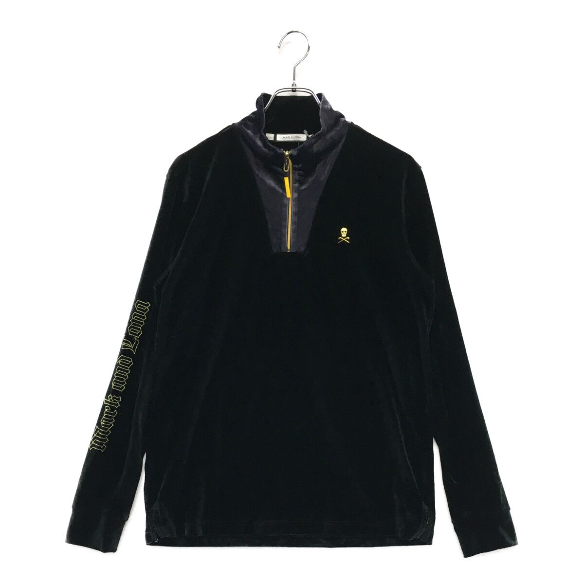MARK&LONA メンズ ハーフジップ 長袖シャツ 48 ゴルフ メンズ マークアンドロナ MARK&LONA 長袖シャツ 48(L) 黒
