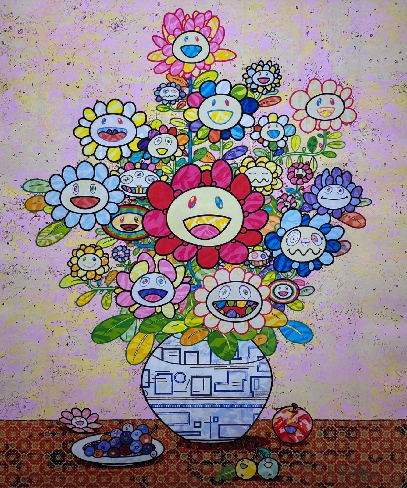 額装品 真作 村上隆 ザオウーキーのお花の絵へのあこがれ 300部 作家直筆サイン 趙無 オマージュ Takashi Murakami