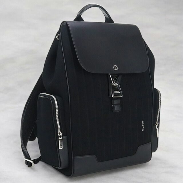 リモワ フラップ バックパック ラージ キャンバスXレザー ブラック