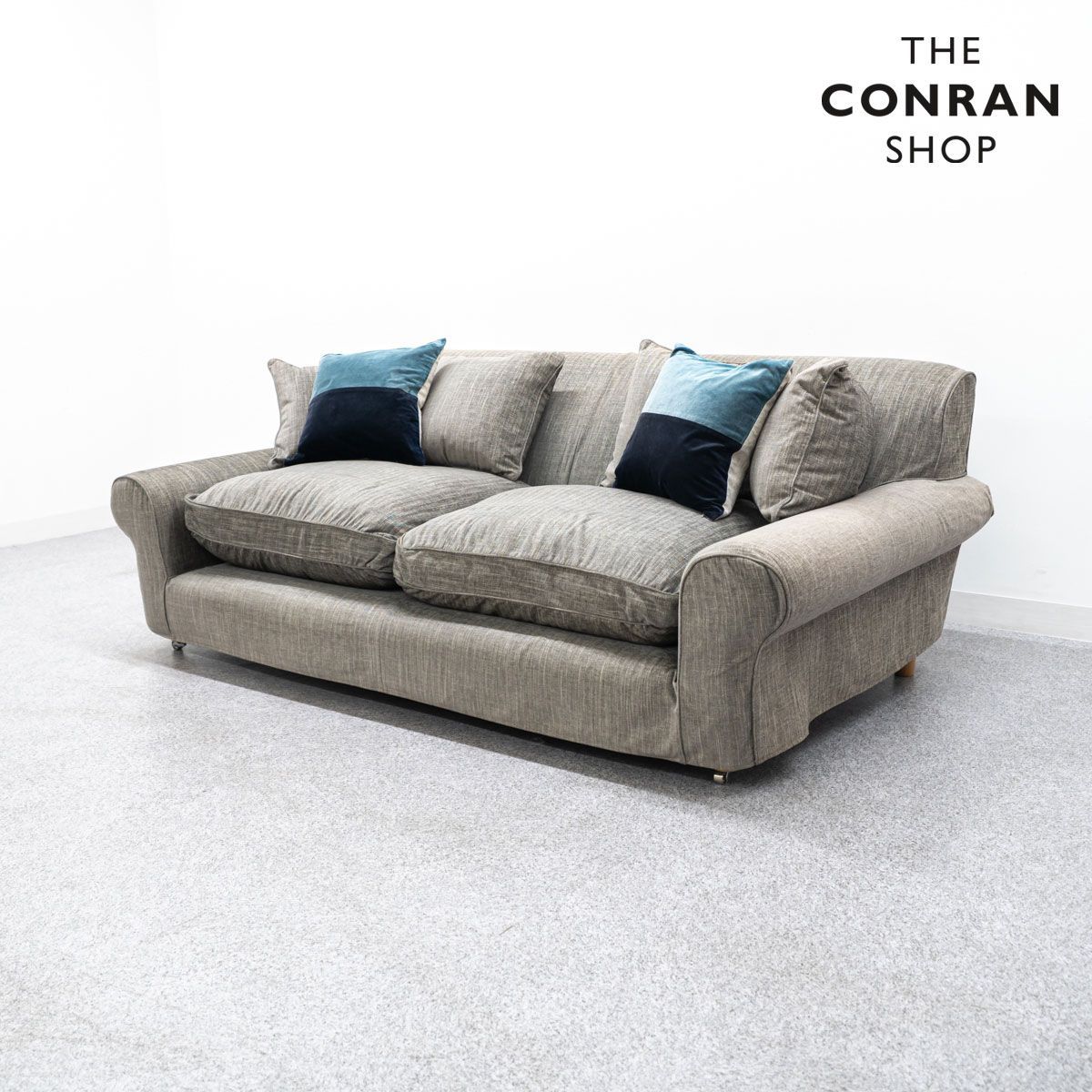 品 THE CONRAN SHOP ザ コンランショップ WINSLOW ウィンスロー 3人掛け ソファ ファブリック グレー テレンス コンラン 定価97万 配送要