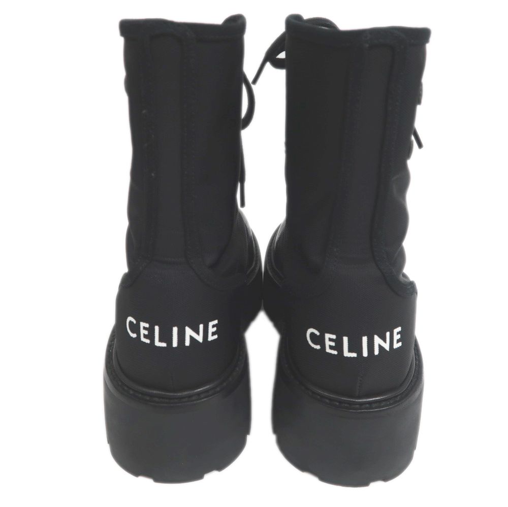 CELINE セリーヌ レースアップ ブーツ ブラック 厚底 25cm CELINEの 