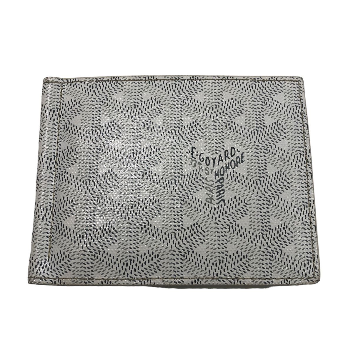 中古】 GOYARD マネークリップ クリップ付き 2つ折り財布 カードケース 