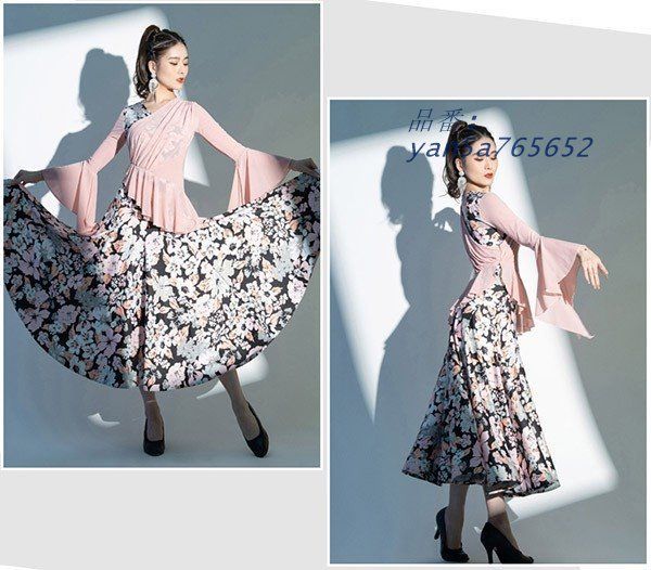 ロング丈 社交ダンスドレス