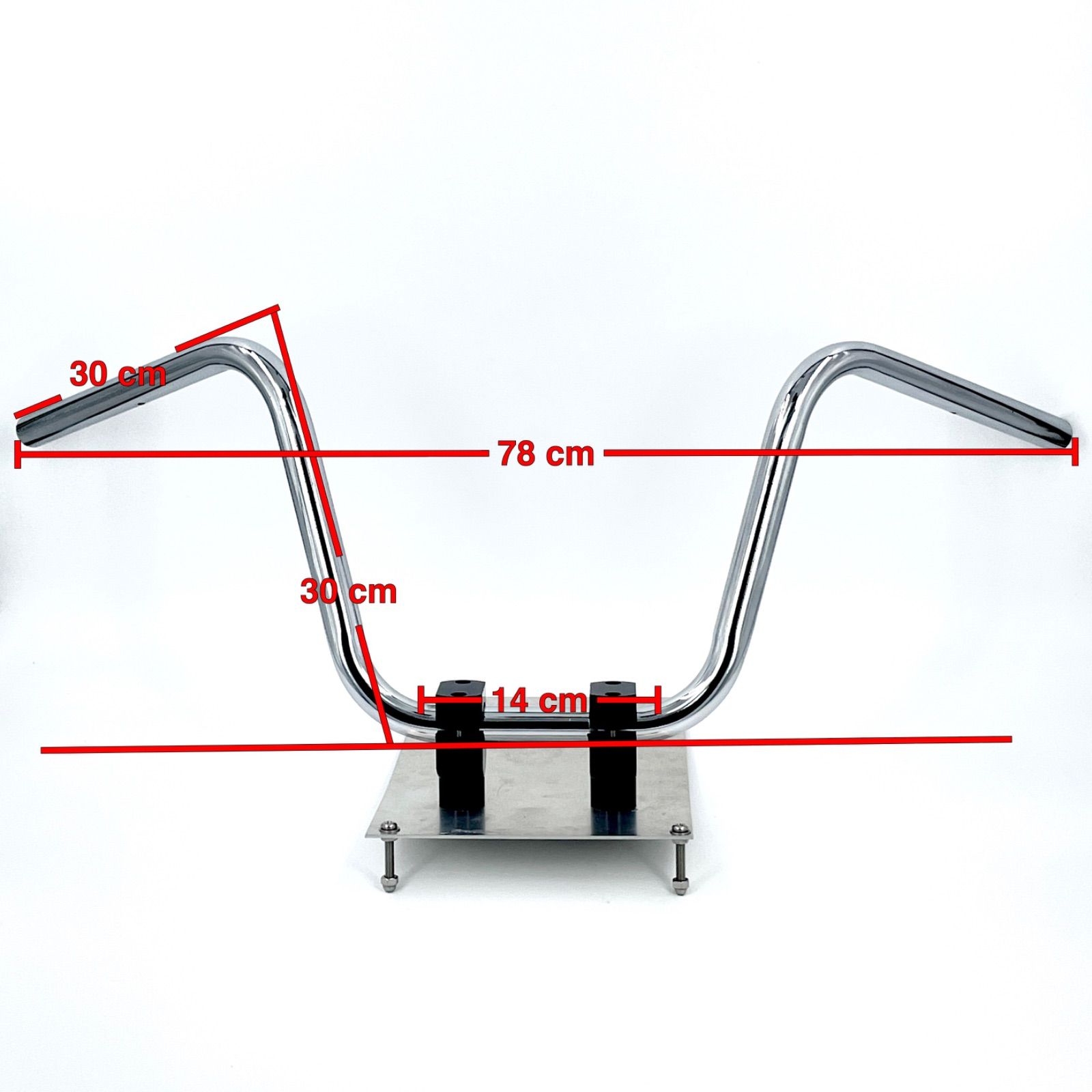 メッキ☆Ｚバーハンドル☆ロボハン アタックバー 22.2ミリ バイク チョッパー 汎用 ykshopb ykshoph スピード出荷バイク オートバイ ハンドル ブラック Ｚ