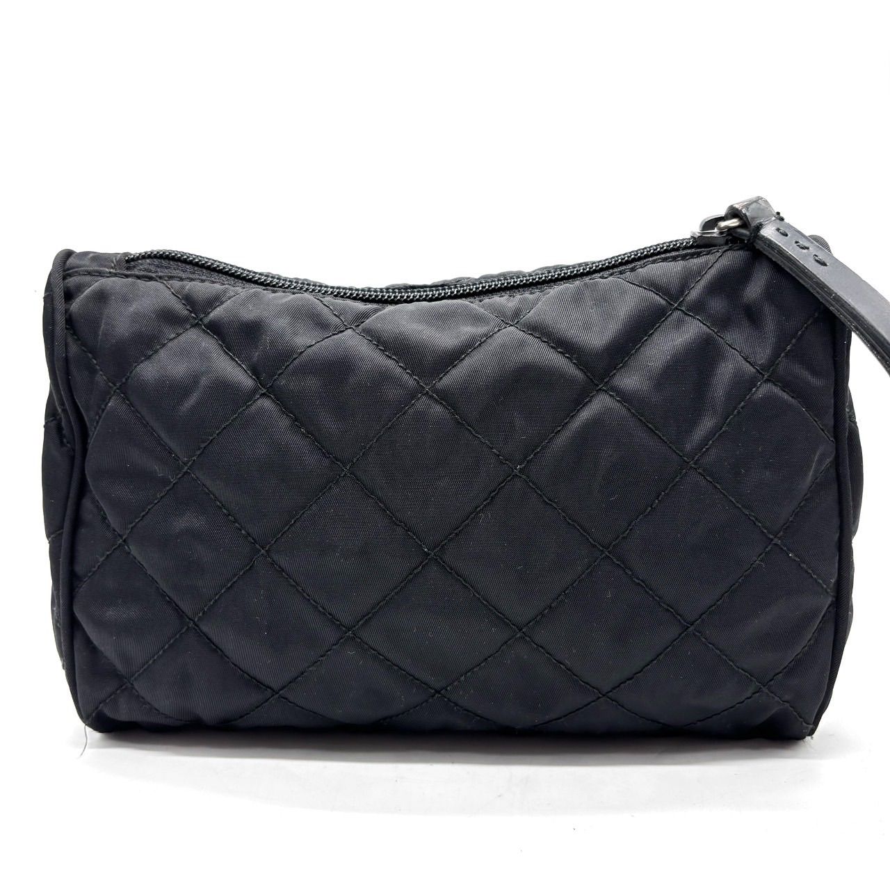 良品】 PRADA プラダ ハンドバッグ 化粧ポーチ 小物入れ キルティング 