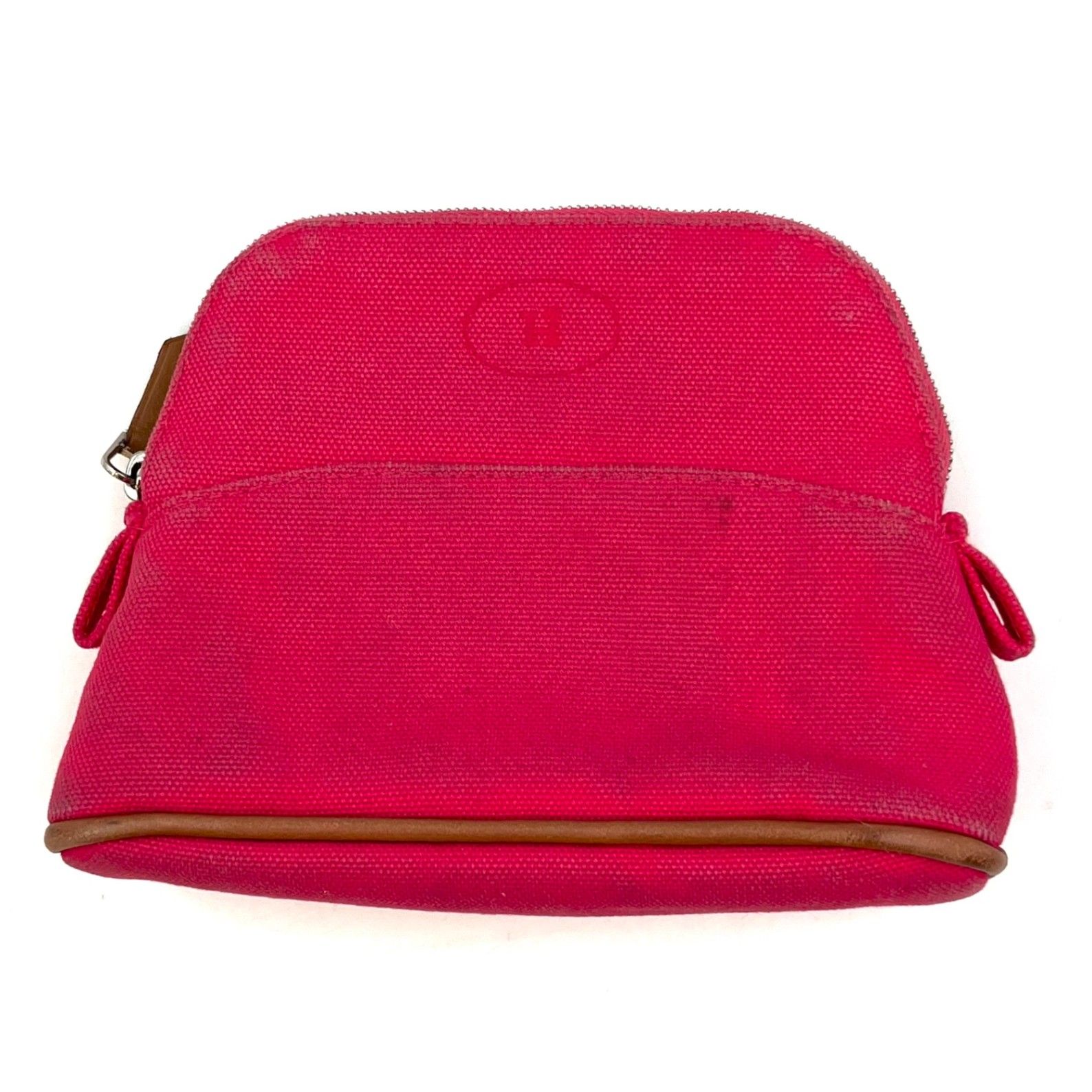 HERMES エルメス ボリードポーチ BOLIDE POUCH ミニミニ キャンバス ピンク ポーチ メイク