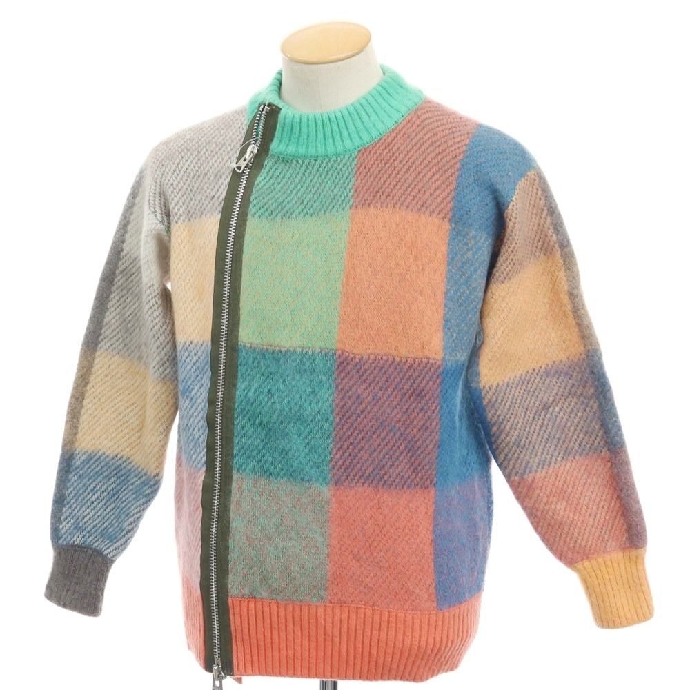 sacai wool knit blouson