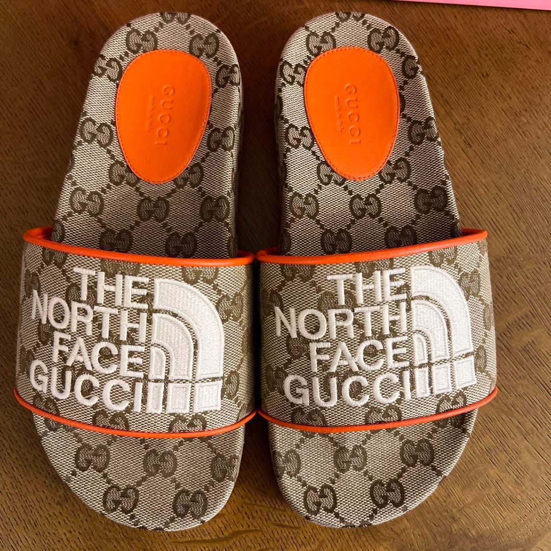 特価再入荷【新品】GUCCI ×THE NORTH FACE GGキャンバスロゴ　サンダル 靴