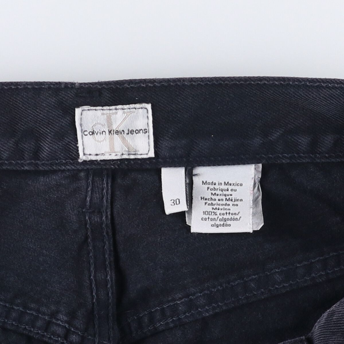 古着 カルバンクライン Calvin klein JEANS ブラックデニム ストレートデニムパンツ メンズw30相当 eaa584856 KIN-KAAI_COM