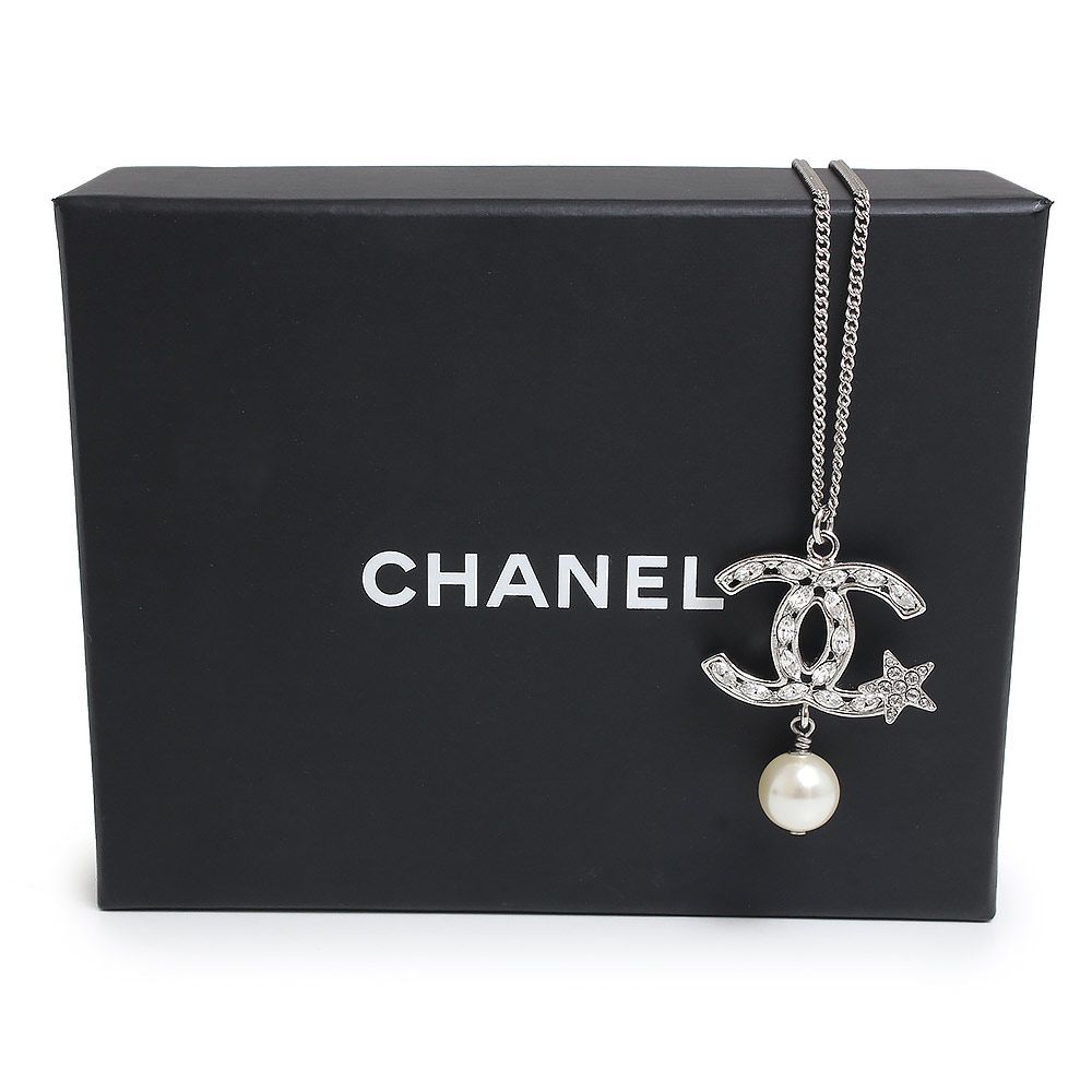 シャネル ココマーク スター 星 ラインストーン パール チェーン
