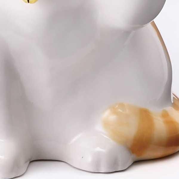 飼い猫モチーフ 招き猫（虎猫・ハチワレ） 置物 ◎2個目～大幅