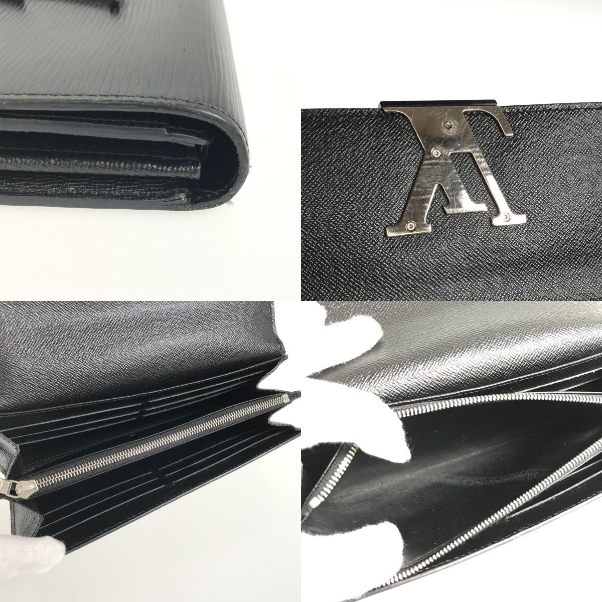 ルイ・ヴィトン LOUIS VUITTON エピ ポルトフォイユ ルイーズ M60767 ブラック レザー 長財布 かぶせ蓋 rki【中古】 -  メルカリ