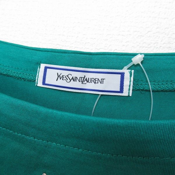 Yves Saint Laurent ラインストーン ロゴ カットソー
