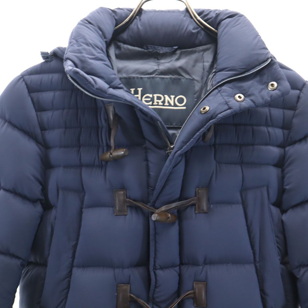 Herno ヘルノ ルーマニア製 グース ダウンコート 44 ブルー PRODUZ 